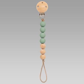 Prendedor de Chupeta Silicone e Bambu Verde - 15647