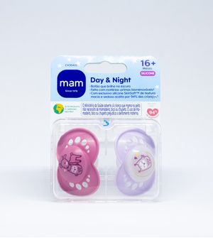 Chupeta Night & Day 16m+ com 2 unidades Rosa - CH30422
