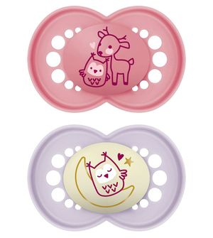 Chupeta Night & Day 16m+ com 2 unidades Rosa - CH30422