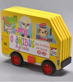Livrinho de Puxar 2 em 1 Ônibus Agitado