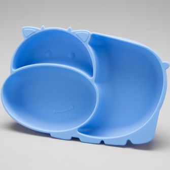 Prato com Ventosa em Silicone - 1132 Azul