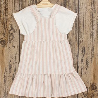 Salopete Com Blusa Listras - 3200017