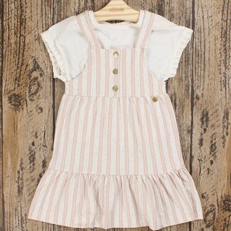 Salopete Com Blusa Listras - 3200017