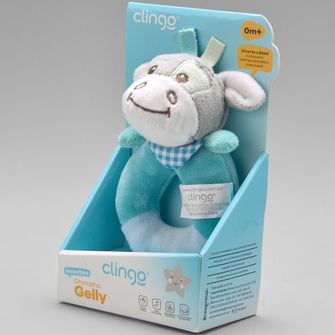 Chocalho Pelúcia Vaquinha Gelly