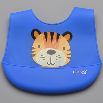 Babador de Silicone com Bolso Coletor Tigre - C5085
