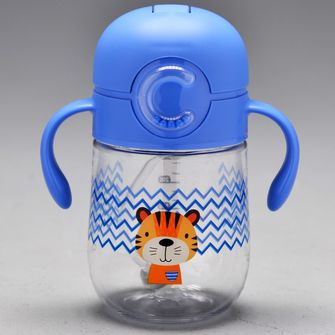 Copo de Tritan com Canudo 300ml Azul - C5001