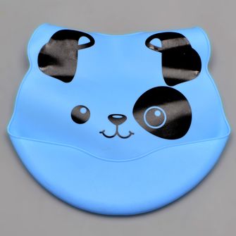 Babador de Silicone com Pega Migalhas  Azul - 09731 Azul - 09731
