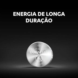Bateria Duracell de Litio Metalico CR com 2 unidades - 2032