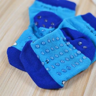 Kit Meia e Joelheira Divertida Azul