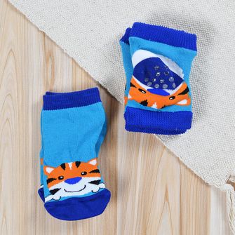 Kit Meia e Joelheira Divertida Azul