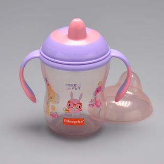 Copo de Treinamento com Bico Semi-Rígido 270ml Rosa - BB1015