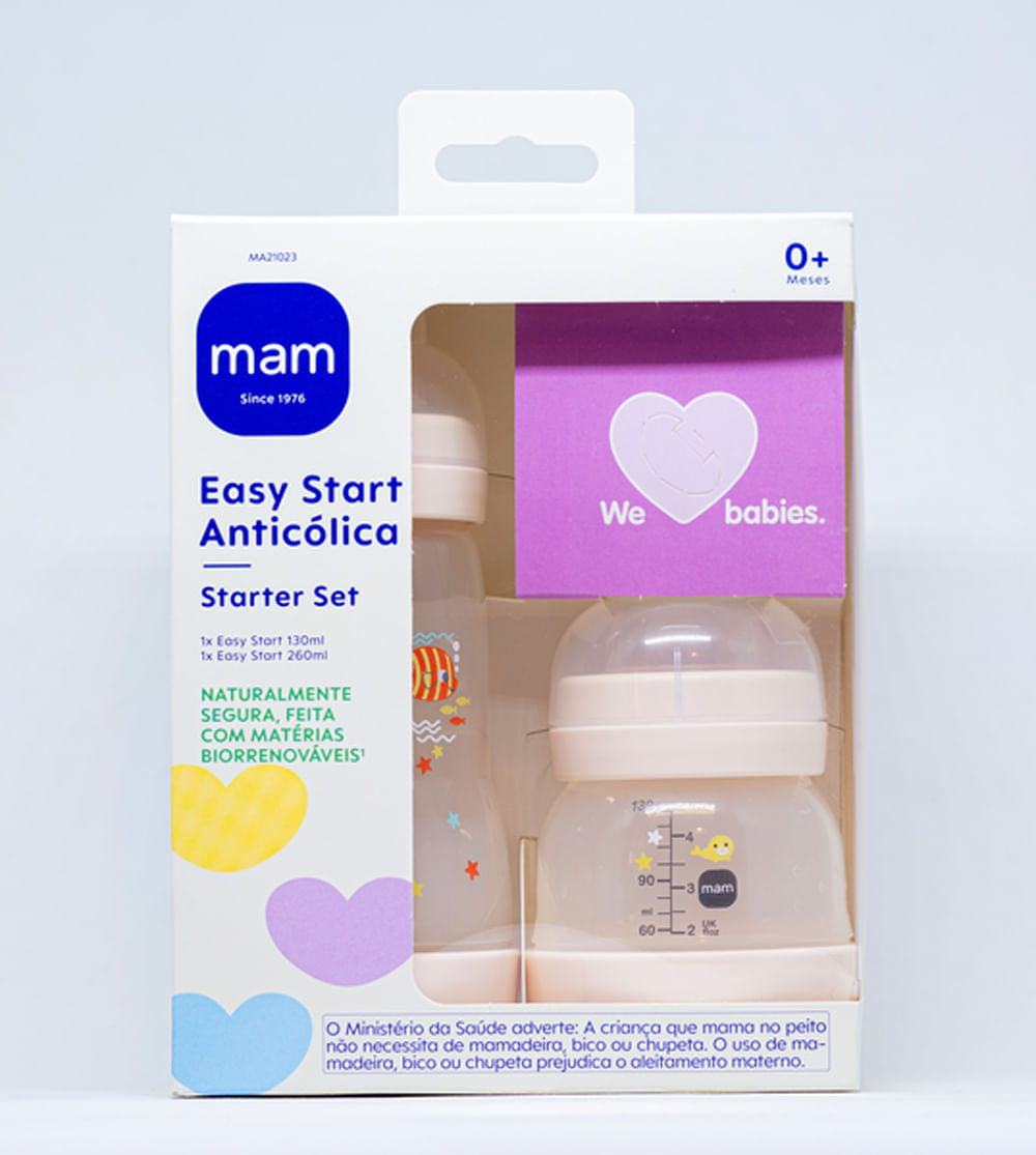 Kit Mamadeira Easy Start 130/260ml Neutra - Alô Bebê - Loja Oficial