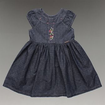 Vestido Jeans Flores - 2163