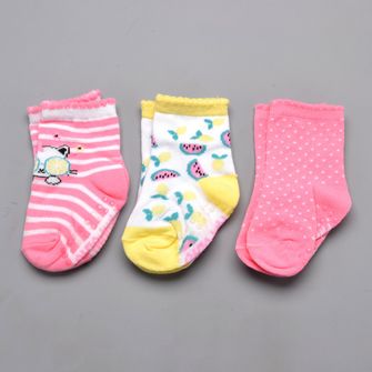 Kit Meia Estampada com 3 Unidades Colorido