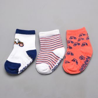 Kit Meia Estampada com 3 Unidades Colorido