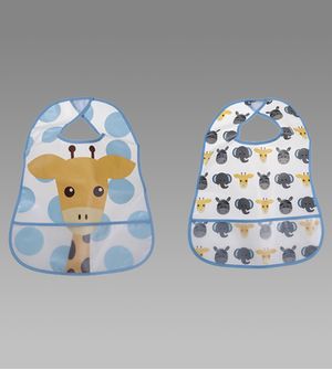Babador Impermeável Bichinho com 2 unidades Girafa - BT1404