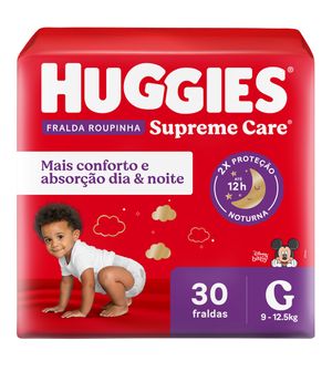 Fralda Huggies Supreme Care Roupinha