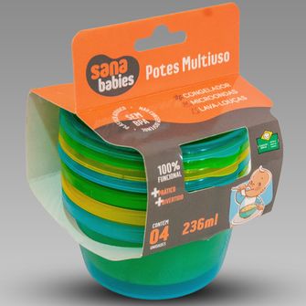 Potes Multiuso 236ML Com 4 Unidades 9312