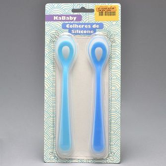 Kit Colher de Silicone com 2 Unidades - 1020 Azul