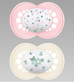 Chupeta Mom & Dad 6+ Meses com 2 Unidades Girls - 2934