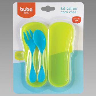 Kit Colher e Garfo com Case Menino - 5411