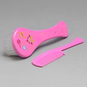 Kit Escova e Pente Rosa