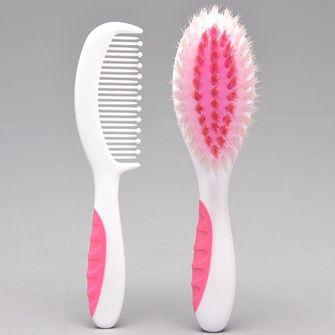 Kit Escova e Pente Soft Rosa