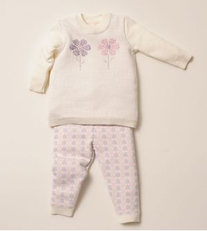 Conjunto Tricot Mini Flores