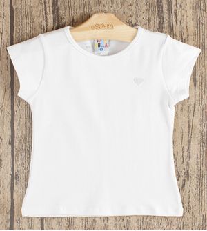 Blusa Básica Coração - 48808 Branco
