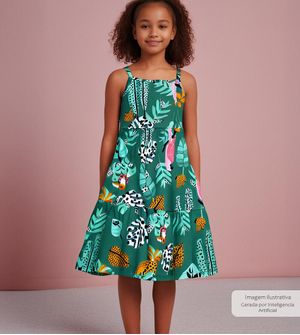 Vestido Floresta Verde - 19316