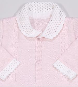 Macacão Trico Charme Rosa - 725105