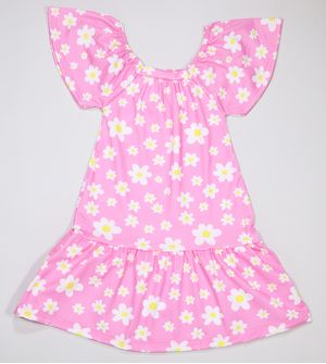 Vestido Margaridas - Rosa