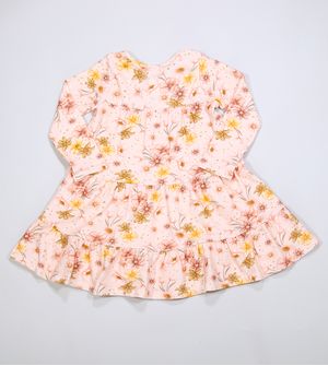 Vestido Manga Longa Floral - 50214