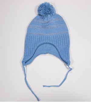 Touca Bebê Acrílica com Cordão Azul - 8452