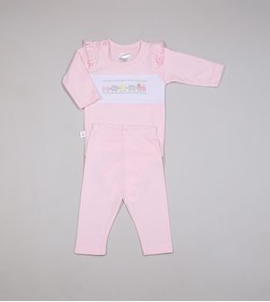 Conjunto Body Bordado Menina - 5576 Rosa