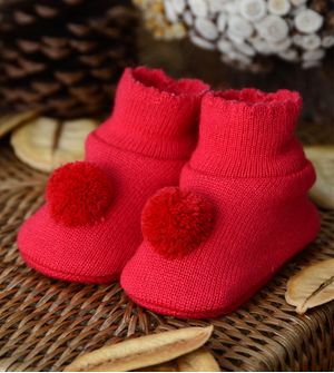 Sapatinho para Bebê Pompom Liso Tam. RN