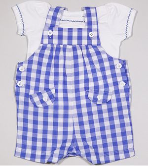 Jardineira/Blusa Xadrez - 39068AB
