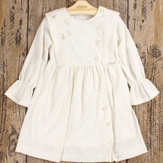 Vestido Manga Longa Detalhes - 2100068