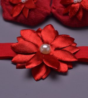 Kit Meia Sapatilha e Tiara Flor - A0221/VM