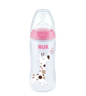 Mamadeira First Choice 300ml + 6 meses Nuk - Rosa