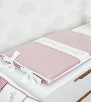 Trocador para Cômoda Rosas 400 Fios 0,70 x 0,45cm