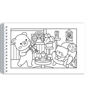 Livro de Colorir com Capa Dura - Comfy & Cozy