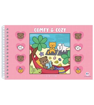 Livro de Colorir com Capa Dura - Comfy & Cozy