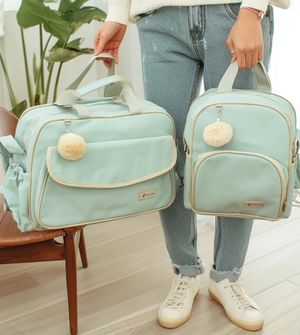Kit Bolsa/Mochila com Trocador Amsterdam - Verde