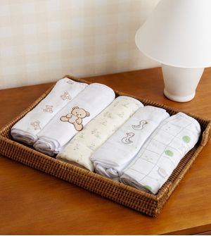 Kit Fralda Soft Bordada e Estampada com 5 Unidades - 1229