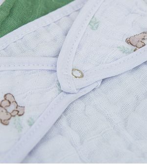 Kit Babador Bandana Soft Ursinho Bolinhas com 2 unidades