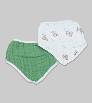 Kit Babador Bandana Soft Ursinho Bolinhas com 2 unidades