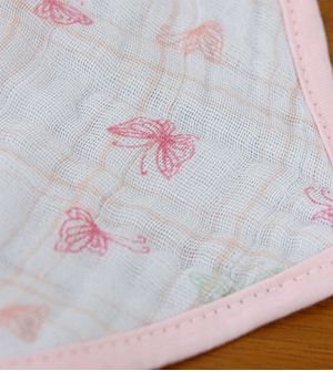 Kit Babador Bandana Soft Alegria Borboletas com 2 unidades