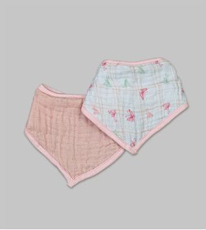 Kit Babador Bandana Soft Alegria Borboletas com 2 unidades