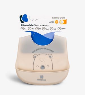 Babador de Silicone Bear Whit Me Cinza - Kikka boo
